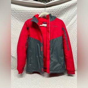 brand- Columbia, color- red/gray, condition- great
